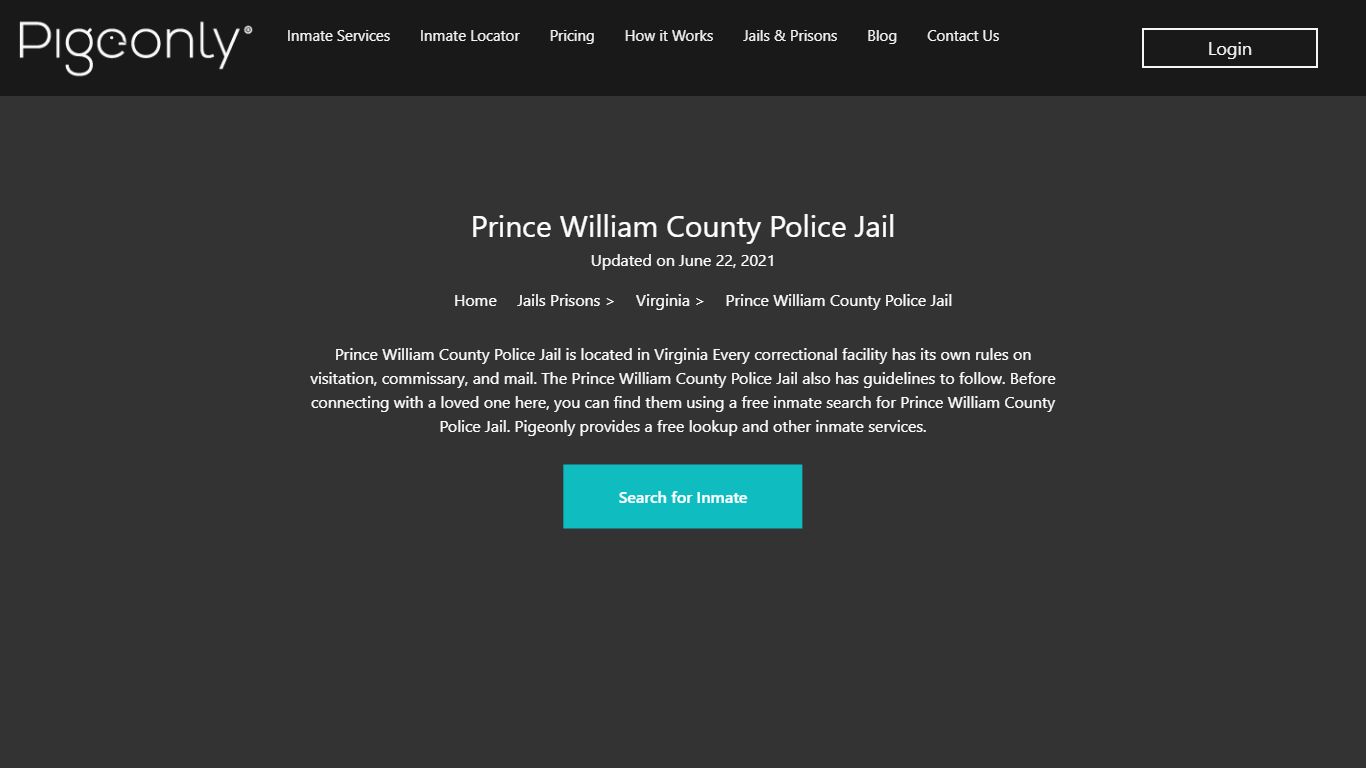 Prince William County Police Jail Inmate Search | Virginia